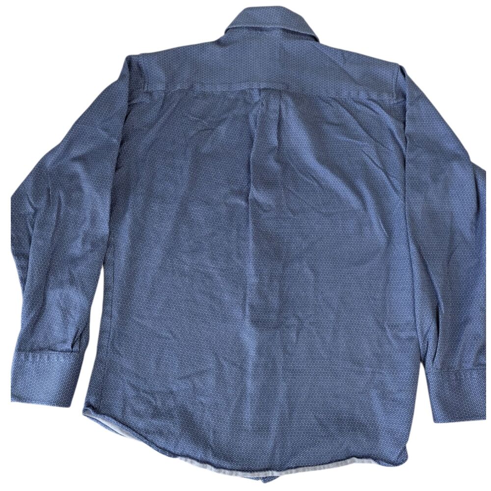 Peter Millar Large Blue Geometric Pattern Button‑… - image 7